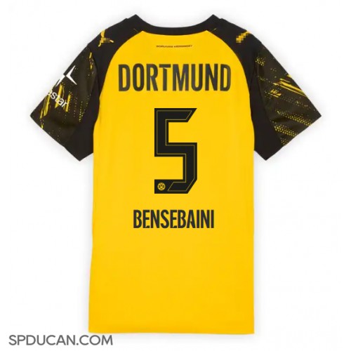 Zenski Nogometni Dres Borussia Dortmund Ramy Bensebaini #5 Domaci 2025-26 Kratak Rukav